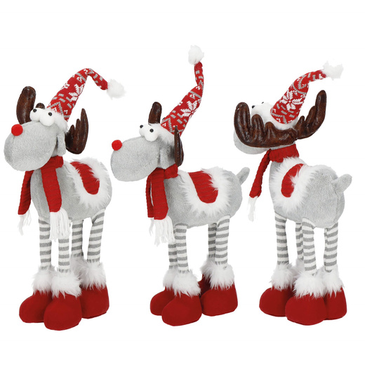 Świąteczny renifer 52 cm figurka ozdoba na święta