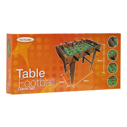 Stół piłkarski z uchwytami, drewniany 69x35 cm piłkarzyki, gra dla dzieci