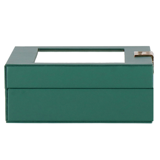 Szkatułka na biżuterię 23,5x14x5,5 cm zielony, ekoskóra organizer z przegródkami