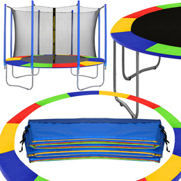 Siatka wewnętrzna do trampoliny z osłoną na sprężyny 426/427/430 14 FT 8 słupków multikolor