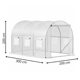 Folia na tunel ogrodowy 3x2x2 m zapasowe poszycie na szklarnię foliak UV-4 140g/m