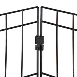 Kojec dla zwierząt wybieg klatka dla psa 155x61 cm metalowa czarna
