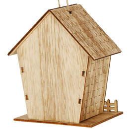 Zawieszka choinkowa domek świecąca ozdoba świąteczna drewniana na baterię