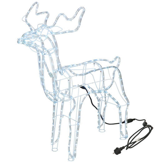 Renifer Led 90 cm świąteczny, świetlna dekoracja do ogrodu biały zimny