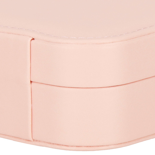 Szkatułka na biżuterię ekoskóra 16x11x5 cm różowy organizer z przegródkami