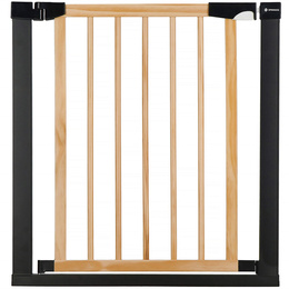 Bramka zabezpieczająca schody 75-82 cm bramka rozporowa brązowo-czarna
