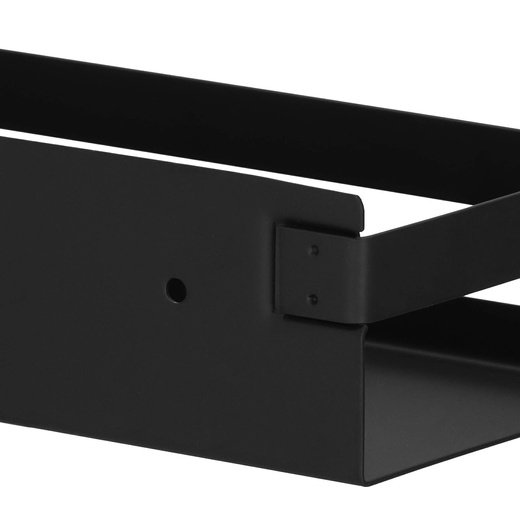 Półka łazienkowa pod prysznic 30x10 cm ze stali nierdzewnej czarna