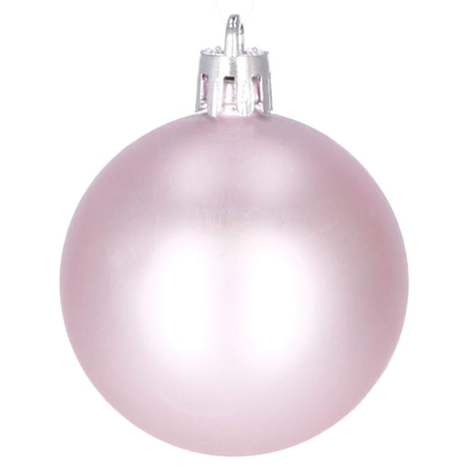 Bombki choinkowe 30 szt. ozdoby świąteczne zestaw 4 cm różowy