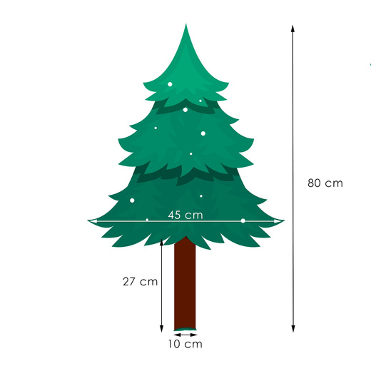 Choinka na pniu 80 cm premium sztuczna jodła zielona