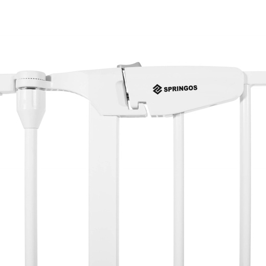 Bramka zabezpieczająca z barierkami 5 elementow 318 cm biała