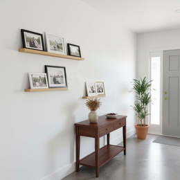 Półki ścienne 3 szt. na przyprawy, książki półki wiszące nowoczesne brązowe