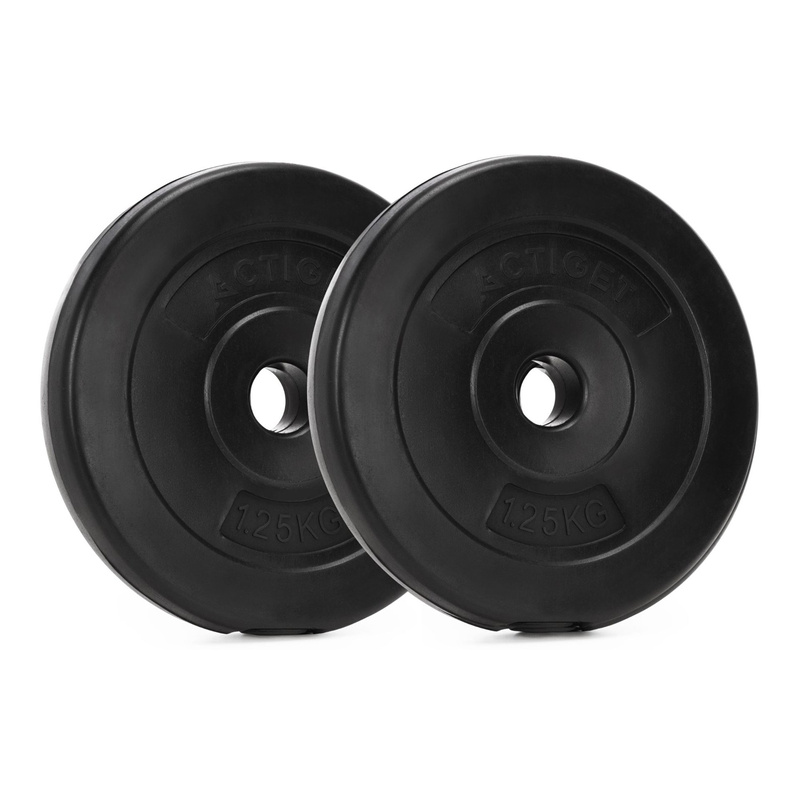 Obciążenie bitumiczne 1,25 kg 2 szt. talerze kompozytowe 31 mm krążki do sztangi hantli