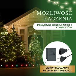 Lampki choinkowe 400 led biały ciepły 27,5 m oświetlenie świąteczne
