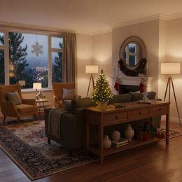 Choinka sztuczna 60 cm sosna naturalna z jutą małe drzewko świateczne na stolik, biurko