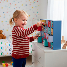 Kalendarz adwentowy z szufladkami 24szt. dekoracja świąteczna