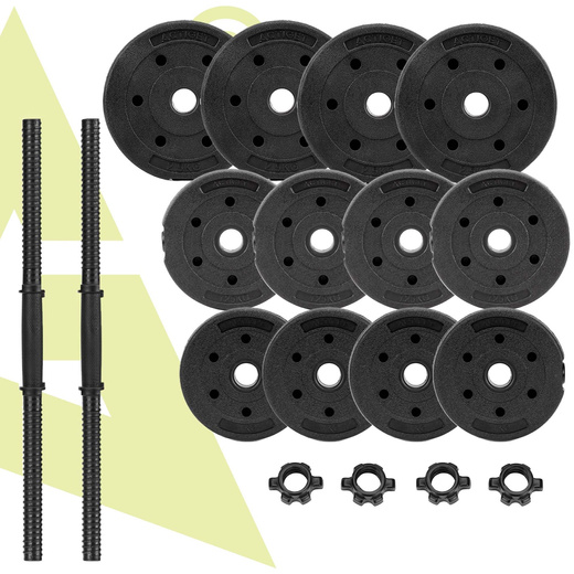 Hantle 2x10 kg do ćwiczeń regulowane 20 kg zestaw obciążeń gryf do treningu siłowego