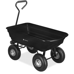 Wózek ogrodowy transportowy metalowy 250kg z funkcją wywrotki, czarny