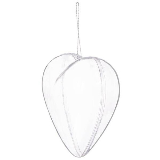 Bombki akrylowe 10cm serce plastikowe decoupage zestaw 12 szt.
