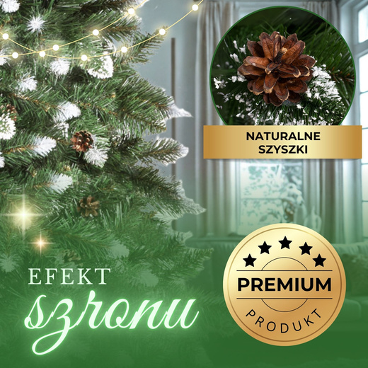 Choinka sztuczna premium 180 cm sosna diamentowa drzewko bożonarodzeniowe