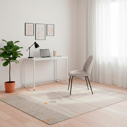 Biurko komputerowe nowoczesne 100x50x76 cm stolik loft industralny biały