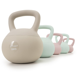 Kettlebell miękki 4kg kula odważnik hantla ciężar do ćwiczeń fitness, jasnoróżowy