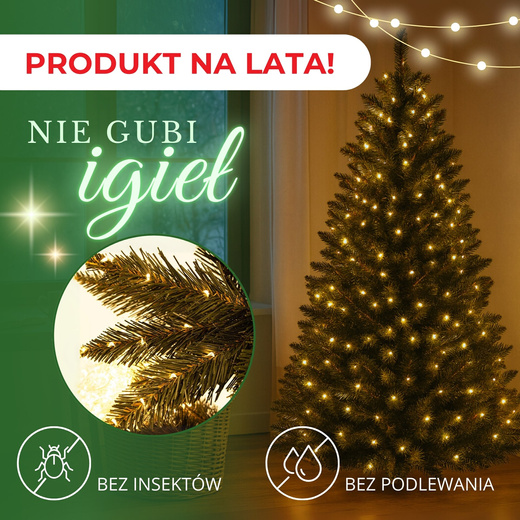 Choinka sztuczna 200 cm świerk kaukaski drzewko świąteczne jak żywe