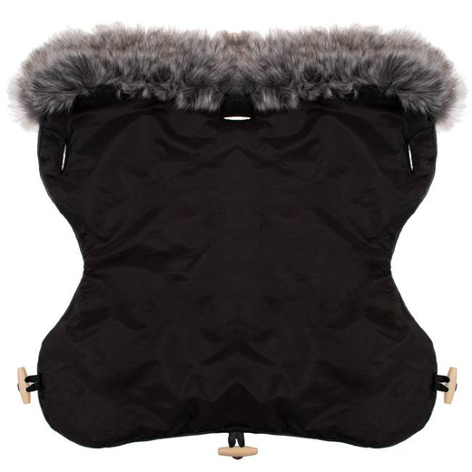 Śpiworek do wózka 4w1, mufka, śpiwór do sanek, gondoli z torbą 90 cm czarny