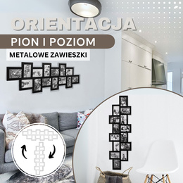 Ramka na zdjęcia 14 zdjęć multiramka 10x15 czarna