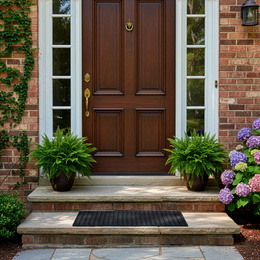 Wycieraczka wejściowa, mata pod drzwi 90x60 ażurowa, czarno-grafitowa