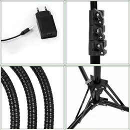 Lampa do doświetlania roślin LED do wzrostu uprawy 4 panele z timerem i pilotem, usb