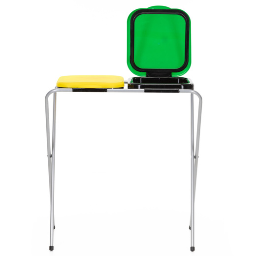 Stelaż na dwa worki do segregacji odpadów, stojak z pokrywami na śmieci