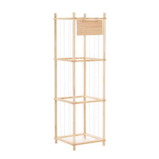 Organizer na zabawki 136 cm pionowy regał na pluszaki, pojemnik drewniany