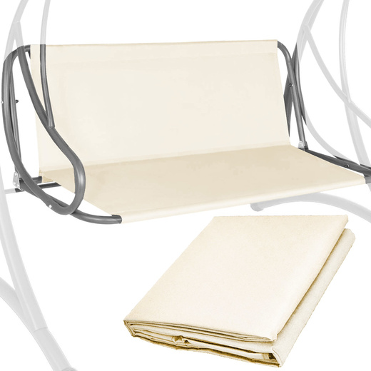 Materiał na siedzisko huśtawki ogrodowej 130 x 100 cm tkanina wodoodporna ecru