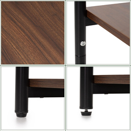 Szafka nocna, stolik z półkami do sypialni 35x31x59 cm nakastnik, ciemnobrązowy