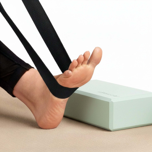 Kostka do jogi piankowa EVA 23x15x7,5 cm klocek blok do ćwiczeń pilates stretching miętowy