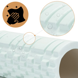 Wałek do masażu, średnio twardy, roller z wypustkami, miętowy