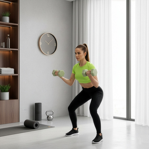 Ciężarki 2x1,5kg hexagonalne do ćwiczeń fitness hantle zestaw 2 szt. zielone