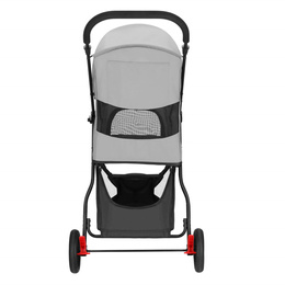 Wózek transportowy dla zwierząt do 15 kg transporter dla psa, kota czarno - szary