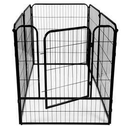 Kojec dla zwierząt wybieg klatka dla psa 184x94x100 cm czarna