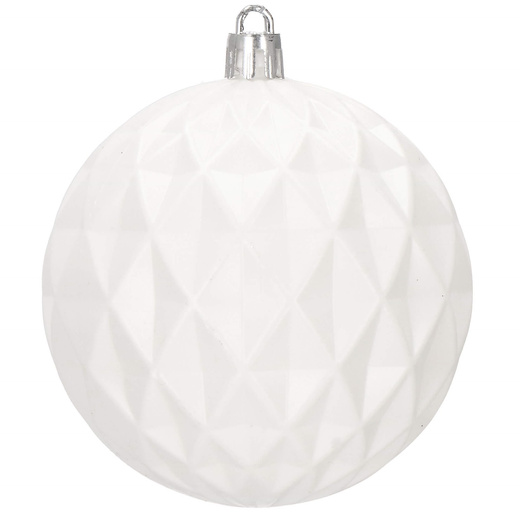Bombki choinkowe 30 szt. biały 8cm zestaw choinkowy