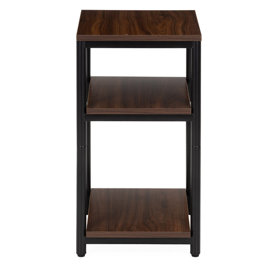 Szafka nocna, stolik z półkami do sypialni 35x31x59 cm nakastnik, ciemnobrązowy