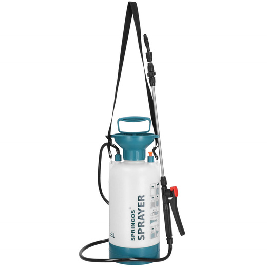 Opryskiwacz ciśnieniowy do roślin, spryskiwacz ogrodowy ręczny 8l