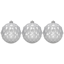 Bombki choinkowe 6 szt. ozdoby świąteczne 15 cm nietłukące srebrne