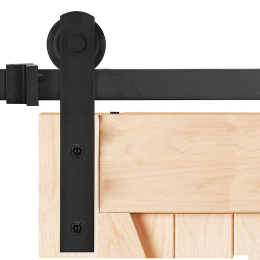 System do drzwi przesuwnych 183 cm prowadnica do 100 kg, barn door stal czarny