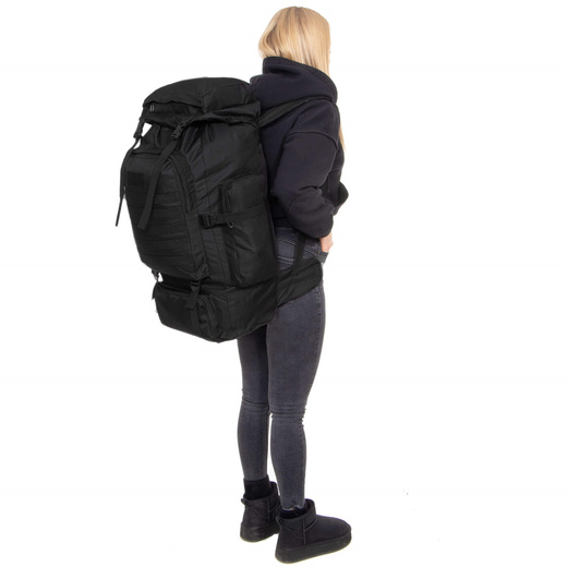 Plecak sportowy, turystyczny 60 L czarny 
