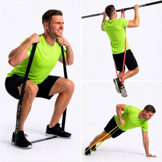 Gumy oporowe do ćwiczeń zestaw 3 szt. taśmy do ćwiczeń fitness, treningu