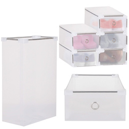 Organizer na buty 34x22x13,5 cm zestaw 5 szt. pudełka z otwieraną klapą