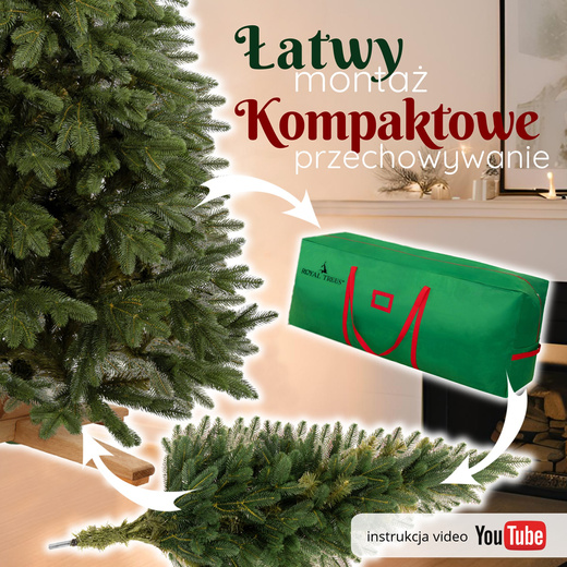Choinka sztuczna 240 cm sosna zielona PE Royal Trees premium drzewko świąteczne jak żywe