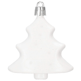 Bombki choinkowe 72 szt. biały zestaw choinkowy