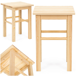 Taboret drewniany, krzesło kuchenne 43,5 cm wielofunkcyjny stołek